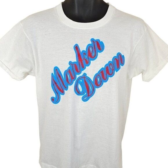 Vintage Marker Down Bar T Shirt Mens Size Medium 80s Las Vegas Made In USA - Picture 1 of 6